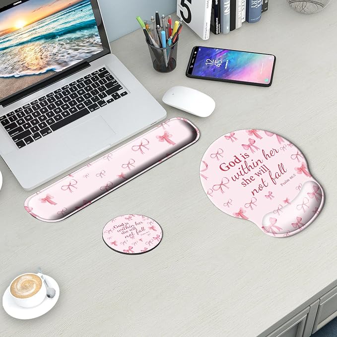 Mouse Pad and Keyboard Wrist Rest Support,Ergonomic Mouse Pad Set - Image 3
