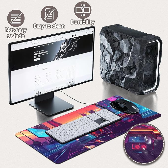 Gaming Mouse Pad - (31.5"×11.8") Sports Car Large Mouse Pads for Desk - Desk Mat for Keyboard and Mouse with Non-Slip Base, Desks Pad Matfor Game/Office & Home - Image 4