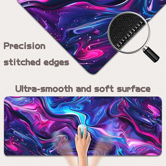 Gaming Mouse Pad - (31.5"×11.8") Topographic Large Mouse Pads for Desk - Desk Mat for Keyboard and Mouse with Non-Slip Base, Desks Pad Matfor Game/Office & Home - Image 2