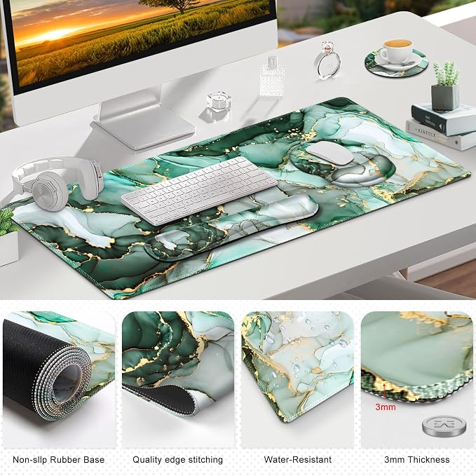 Gaming Mouse Pad, Large Desk Mat, Cute Desk Pad Protector 4in1 XXL Mousepad - Image 8