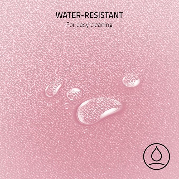 Razer Strider Hybrid Mouse Mat with a Soft Base & Smooth Glide, Pink | Firm Gliding Surface, Anti-Slip Base, Rollable & Portable, Anti-Fraying Stitched Edges, Water-Resistant, Large - Image 6