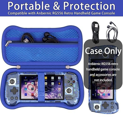 khanka Hard Case for Anbernic RG557/RG556 Retro Handheld Game Console,Blue - Image 2