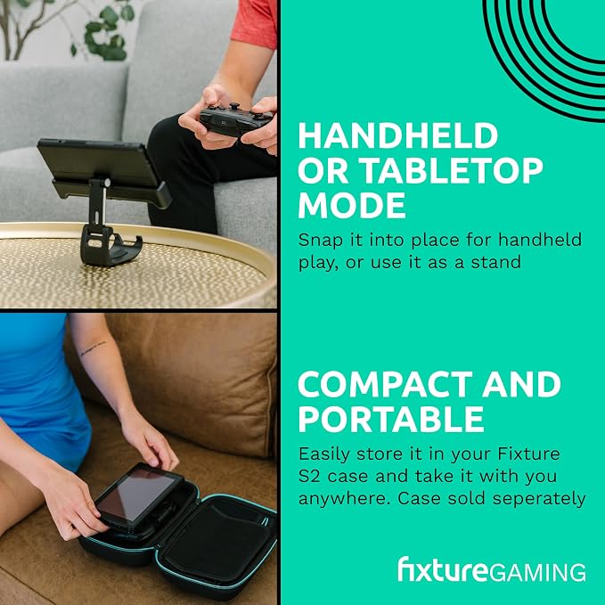 Fixture S2 Gaming Console Monitor and Controller Mount Compatible with Nintendo Switch OLED and Pro Controller, Adjustable Video Game Holder Stand Clip - Image 3