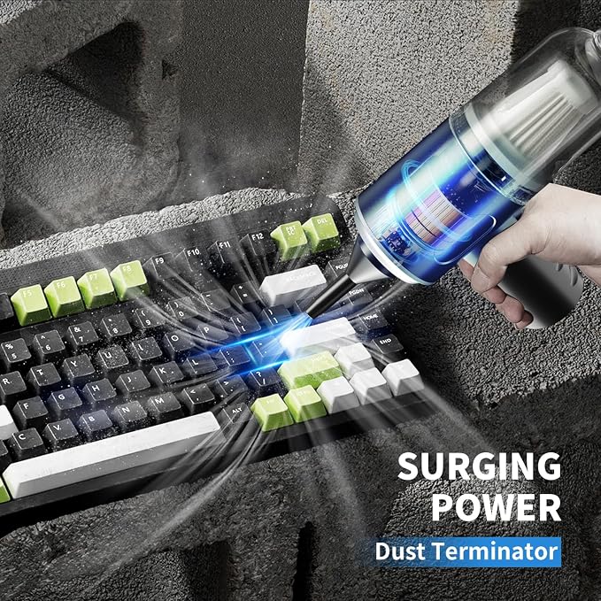 IFTHFOUR Compressed Air Duster-Vacuum Keyboard Cleaner-Air Blower 3-in-1-Electric Air Dusters-Replace Compressed Air Cans for PC,Computer Keyboard,Car Dusterpc Cleaning - Image 4