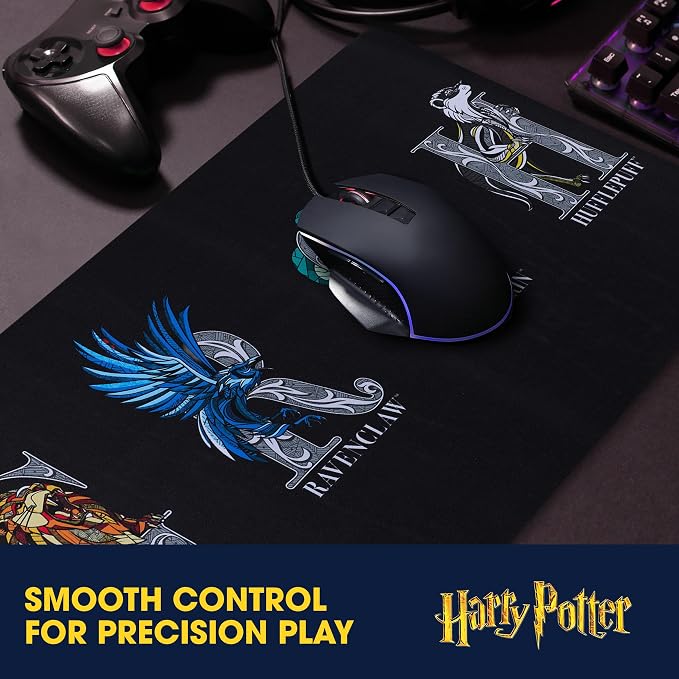Harry Potter Large Gaming Mouse Pad 31"x15" XL Computer Desk Mat, Anime | Oversized 31x15in Harry Potter anime gaming mouse pad, smooth fabric top, stitched edges, non-slip rubber base. - Image 4