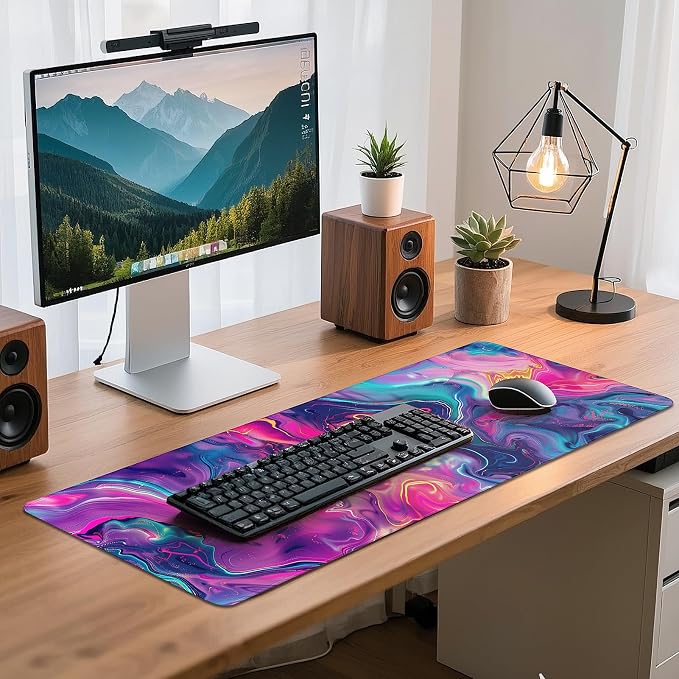 Gaming Mouse Pad - (31.5"×11.8") Topographic Large Mouse Pads for Desk - Desk Mat for Keyboard and Mouse with Non-Slip Base, Desks Pad Matfor Game/Office & Home - Image 7