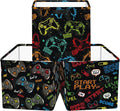 Clastyle 11.8" Gaming Storage Basket Set of 3 for Kid Boy Toy Clothes Bin by Clastyle