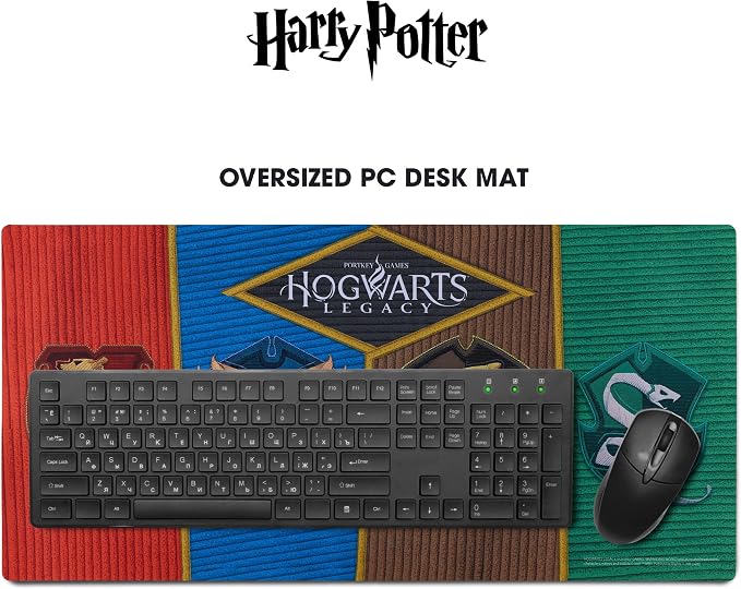 Harry Potter Gaming Mouse Pad Large 31"x15" XL Computer Desk Mat, Anime | Harry Potter anime gaming mouse pad, Oversized 31x15in smooth fabric top, stitched edges, non-slip rubber base. - Image 2