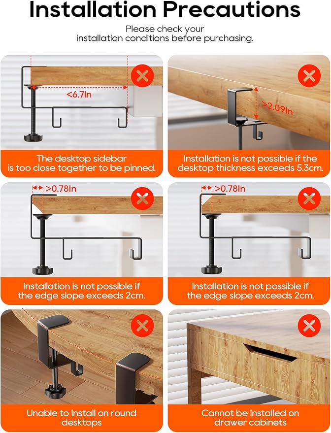 39" No Drill Under Desk Cable Management Tray (Black) - Image 8