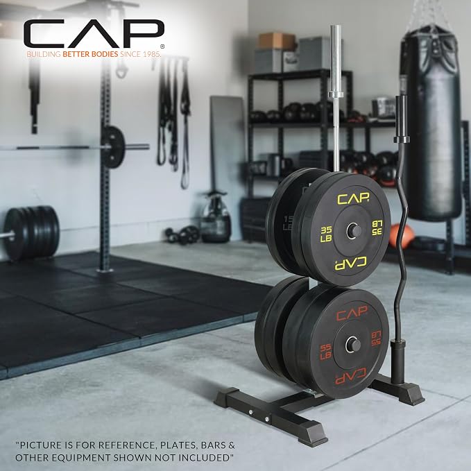 CAP 2-inch Olympic Bumper Plate Weight Set | 100-370 lbs | Multiple Colors | Storage Rack Optional - Image 9