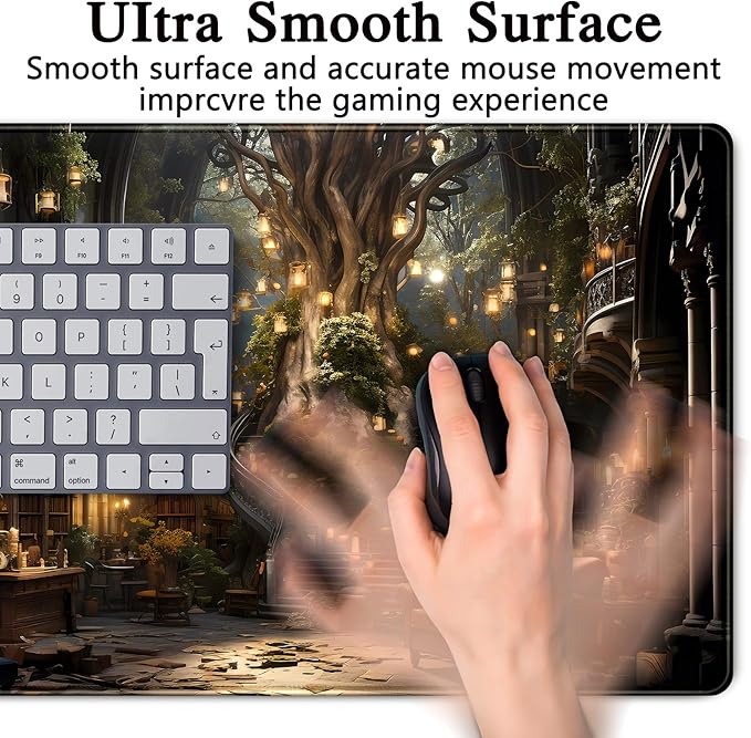 Vintage Aesthetic Desk Mat Adventure Extended Mouse Pad Large Gaming Mousepad XXL Dark Academia Desk Pad Laptop Computer Mouse Keyboard Mat 31.5 x 15.7 in for Office Desk Decor - Image 6