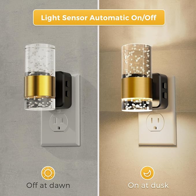 L LOHAS LED Night Lights Plug into Wall, Dusk-to-Dawn Sensor Night Light - Image 2