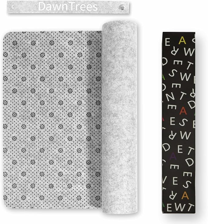 DAWNTREES Large Felt Desk Mat, 47.2"x 23.6", Desk Pad for Office and Home | Non-Slip 120x60cm Full Table Mouse Pad, Keyboard Mat for Desk, Desktop Protection (Light Gray) - Image 7