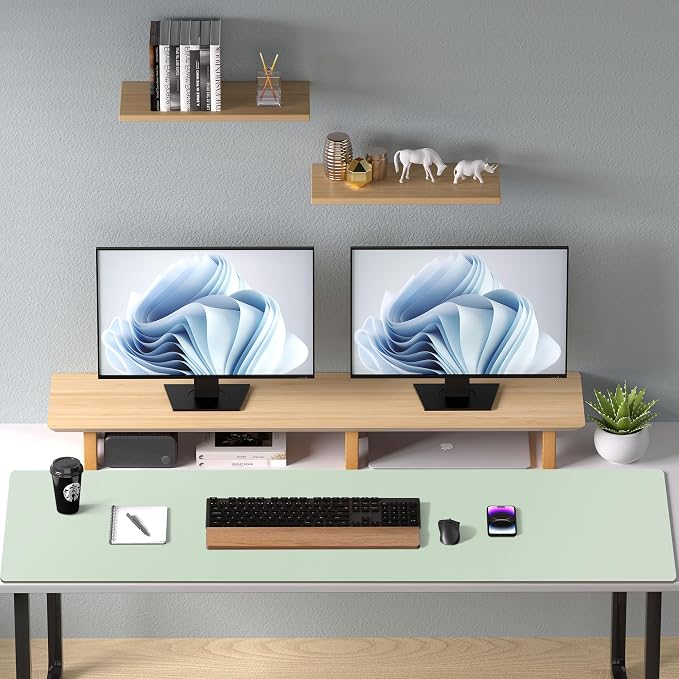 Aothia Faux Leather Desk Mat – Large Mouse Pad, Non-Slip PU Leather Blotter, Waterproof Writing Surface for Office and Home (Aqua, 47.2" x 23.6") - Image 9