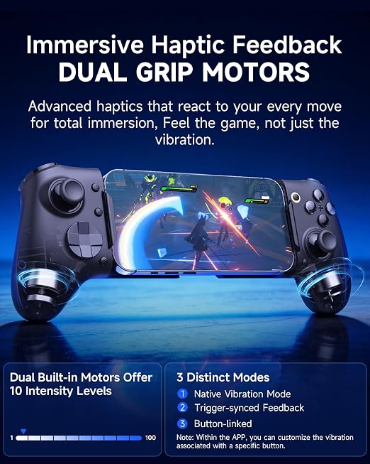 EasySMX M20 Phone Gaming Controller for Android, iPhone & iPad, Black - Image 7