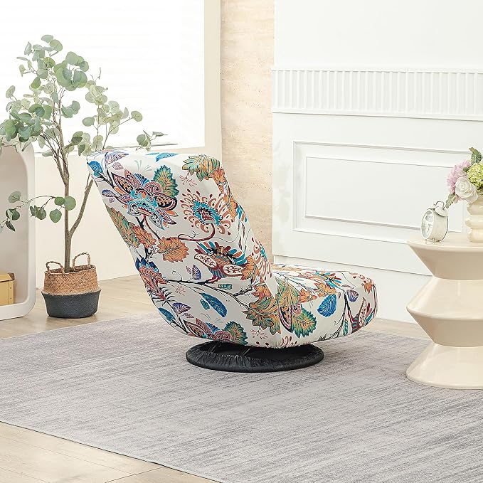 Stretch Swivel Floor Gaming Chair Slipcover - Printed Reclining Folding Protective Lounge Rocker Seat Cover,1 Pack,13 - Image 7