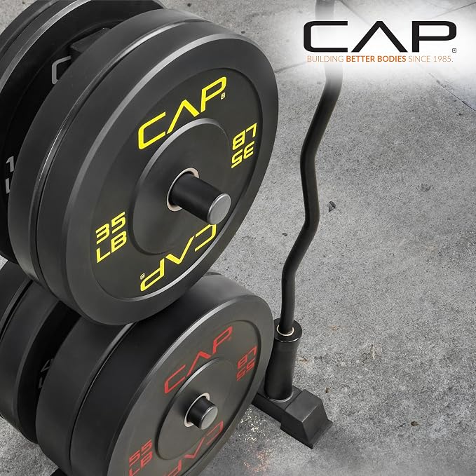 CAP 2-inch Olympic Bumper Plate Weight Set | 100-370 lbs | Multiple Colors | Storage Rack Optional - Image 8