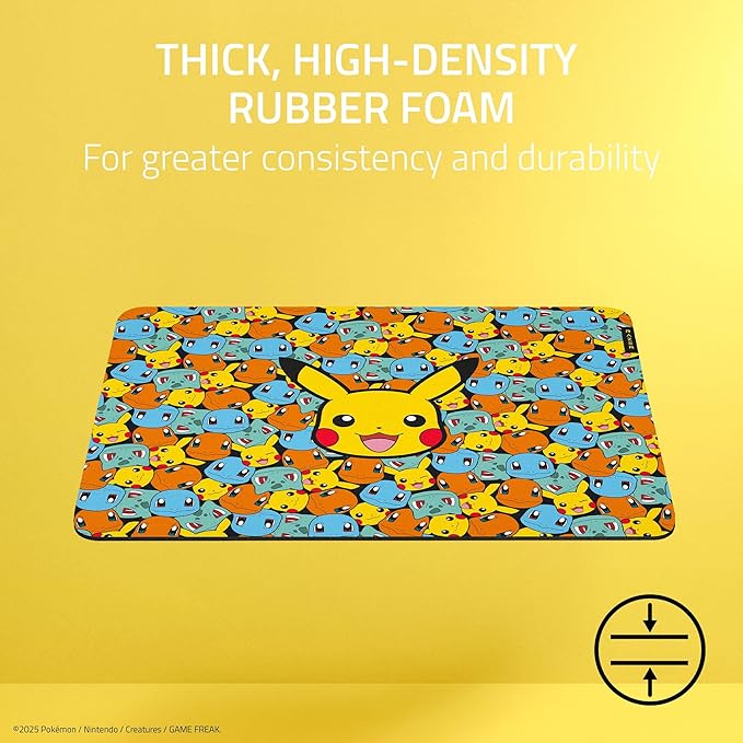 Razer Gigantus V2 Soft Gaming Mouse Pad (Medium), Pokémon Edition | Textured Micro-Weave Cloth Surface, Thick, High-Density Rubber Foam, Anti Slip Base - Image 3