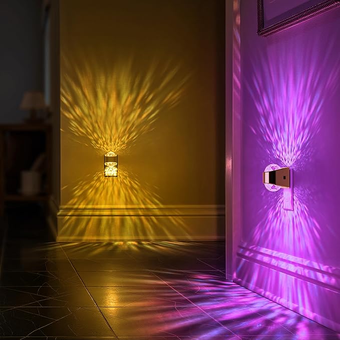 Briignite Night Lights Plug into Wall, Gold Night Light Projector 9-Color - Image 5
