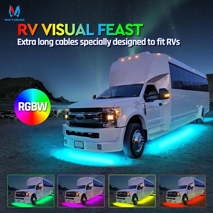MICTUNING N8 RGBW Underglow Light Specially for RVs, App/Remote Control - Image 7