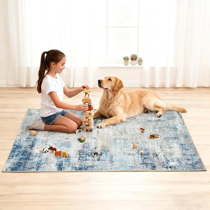 Office Chair Mat for Hardwood Tile Floor, 36"x48"Anti-Slip Under Desk Carpet Protector for Rolling Computer Chair Mat, Machine Washable Office Area Carpet (Chenille,Grey) - Image 7