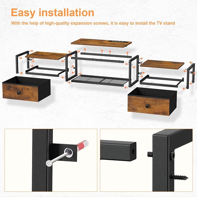 Snughome Floating TV Stand, Floating Entertainment Center for TVs up to 60" - Image 8