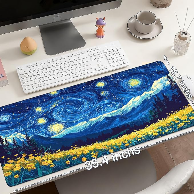 Mouse Pad Gaming - Desk Mat for Keyboard and Mouse - Large Mouse Pad for Desk, Mousepad (35.4" X 15.7") with Non-Slip Base, Desks Pad Mat Office and Home - Image 6