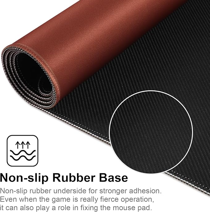 XXL Gaming Mouse Pad 35.4x15.7 Professional Large Mouse Pad & Computer Game Mouse Mat-90x40 Brown - Image 3