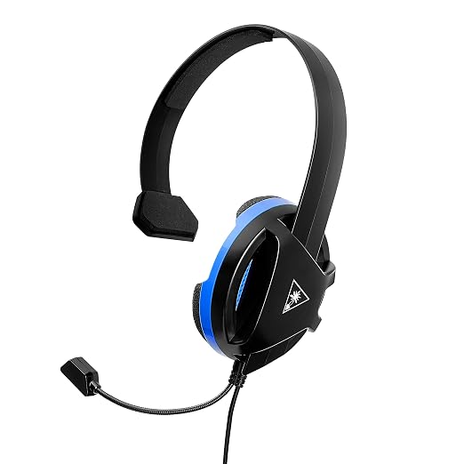 Turtle Beach Recon Chat PlayStation Headset – PS5, PS4, Xbox Series X, Xbox Series S, Xbox One, Mobile & PC with 3.5mm – Glasses Friendly, High-Sensitivity Mic, Black/Blue by Unknown