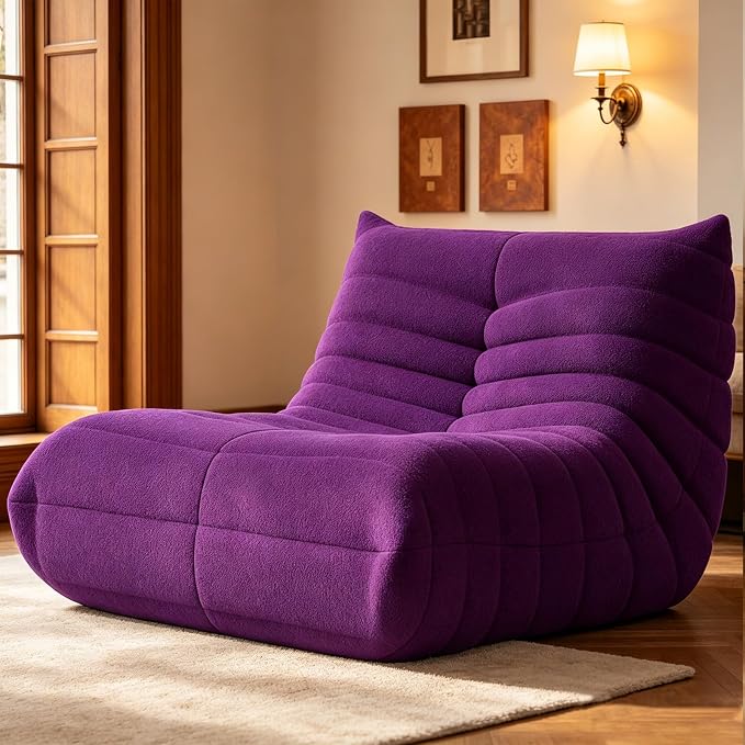 WHGBJA Bean Bag Chair for Adults, Lazy Bean Bag Sofa for Bedroom, Living Room, Reading, Gaming Floor Sofa Chair, Boneless, Comfy by WHGBJA