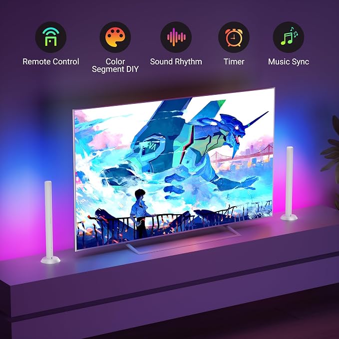 TJOY Smart Light Bar, RGB Desk Lights for Gaming, TV Backlight, Music Sync - Image 2