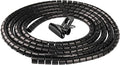 Cable Sleeve Organizer 10FT Coiled Tube Sleeve Cable Management Sleeve for Home Office PC TV Black by chengsi