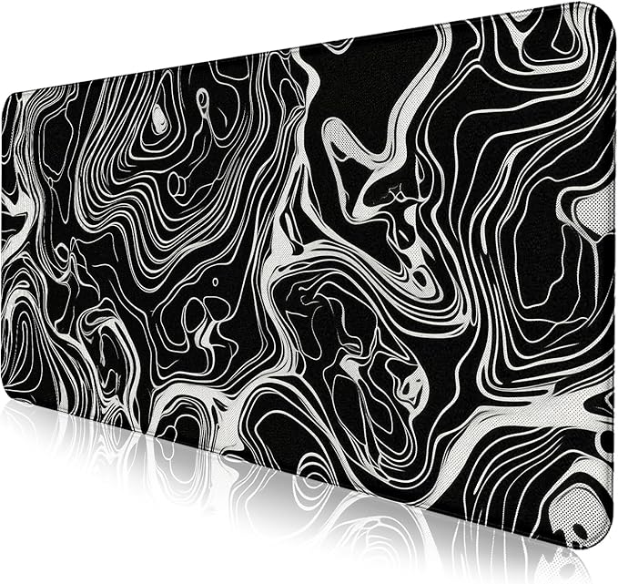 Marble Patterned XL Gaming Mouse Pad, Suitable for Office and Study Mouse Pads by LQFIWSS