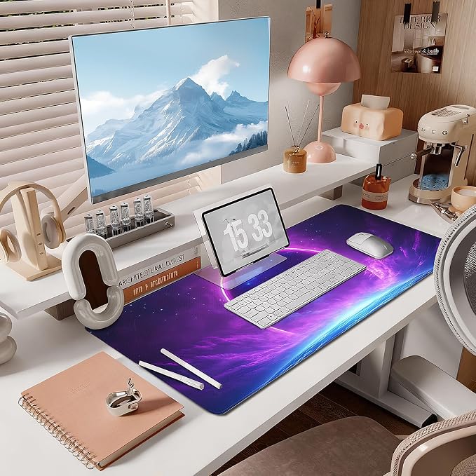 Mouse Pad Gaming - Desk Mat for Keyboard and Mouse - Large Mouse Pads for Desk, Gaming Mousepad with Non-Slip Base, Desks Pad (31.5" X 11.8") for Game, Office and Home - Image 7