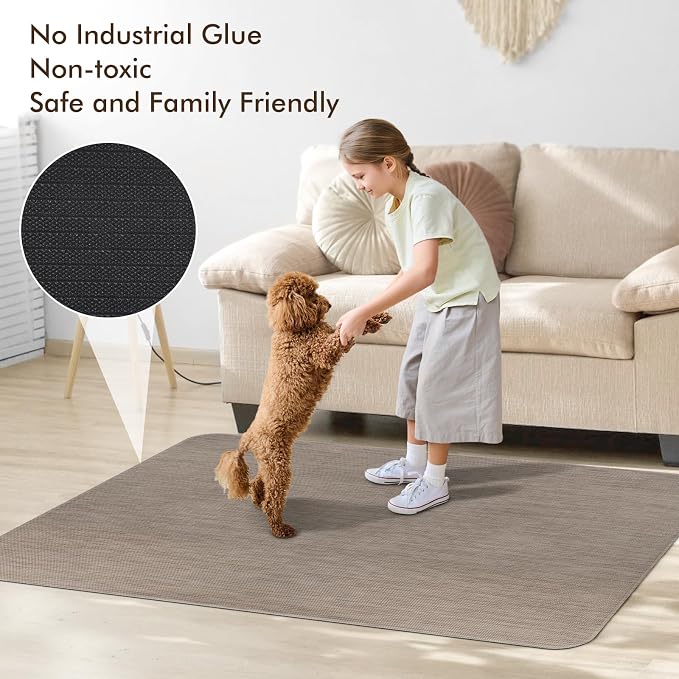 Blvornl Office Chair Mat for Hardwood Floor, Computer Chair Mat, 50" x 63" | ,Waterproof, easy to clean, suitable for hardwood, laminate, Rattan Woven Pattern, Durable Solid PVC Material, Dark Brown - Image 8