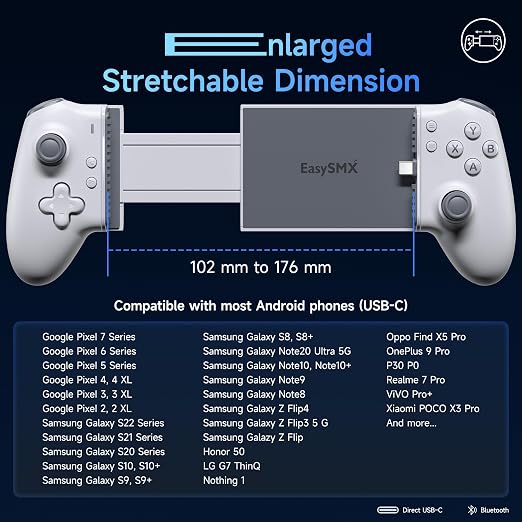 EasySMX M15 Mobile Gaming Controller for Android/iPhone 15 Series, Android Controller with Hall Trigger/Joysticks for Play Minecraft, COD - Image 9