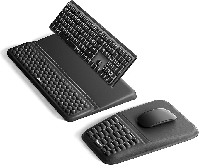 Vaydeer Keyboard Stand and Mouse Pad Set, Soft Memory Foam Wrist Rest by Vaydeer