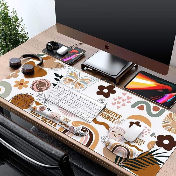 iCasso Sticker Keyboard Mat 35.4"x15.7", Desktop Mat for Workspace - Image 2