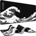 Mouse Pad Gaming - Desk Mat for Keyboard and Mouse - Kanagawa Large Mouse Pad for Desk, Japanese Sea Wave Mousepad (31.5 x 11.8inch) with Non-Slip Base, Desks Pad Mat for Game, Office and Home by Unknown