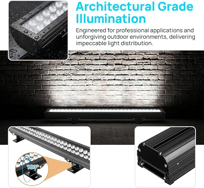 72W Wall Washer Light 40'' 6000K 120V IP67 Waterproof Plug-in - Image 5