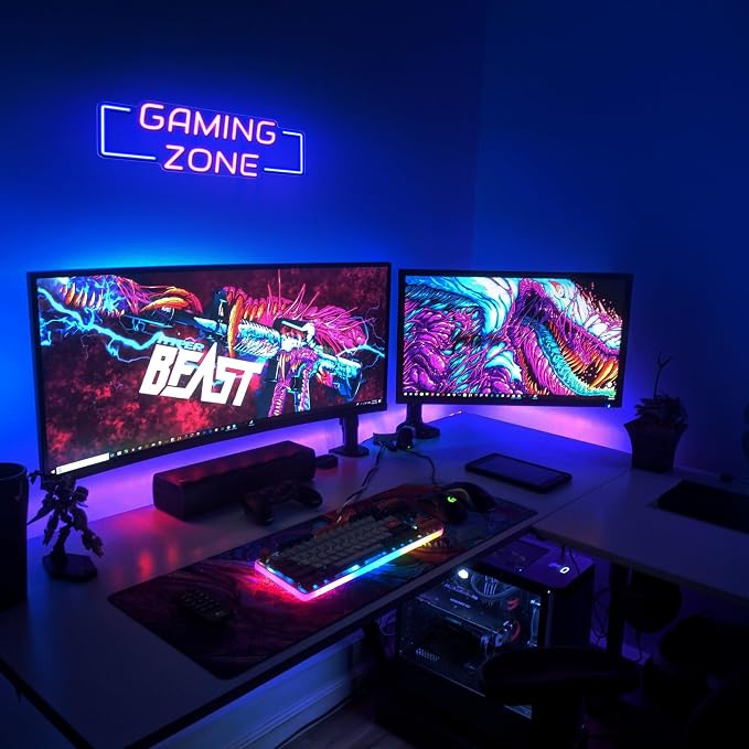 Kavaas Game Zone Neon Signs for Gaming Room Decor - LED Light Neon Sign for Teens Bedroom Decorations - Best Gamer Gifts for Boys, Kids - Image 2