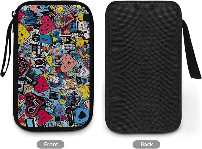 Love Heart Print Electronic Organizer, Travel Cable Organizer, Portable Waterproof Pouch, Electronic Accessories Storage Case for Cable, Cord, Charger, Phone, Earphone - Image 3