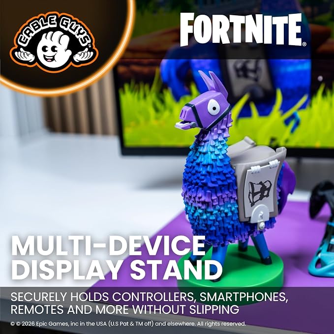 Cableguys Fortnite Supply Llama Controller Holder & Phone Stand | Fortnite Gaming Accessories for Room and Desk Setup, Holder Compatible with Xbox, PlayStation & Standard Game Controllers - Image 3
