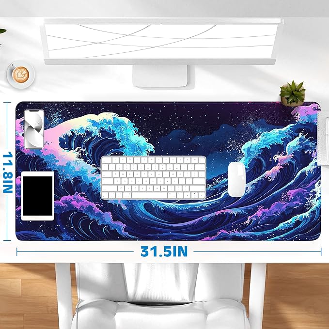 Gaming Mouse Pad, Desk Mat for Keyboard and Mouse, Large Mouse Pad for Desk, Computer Mousepad - Image 6