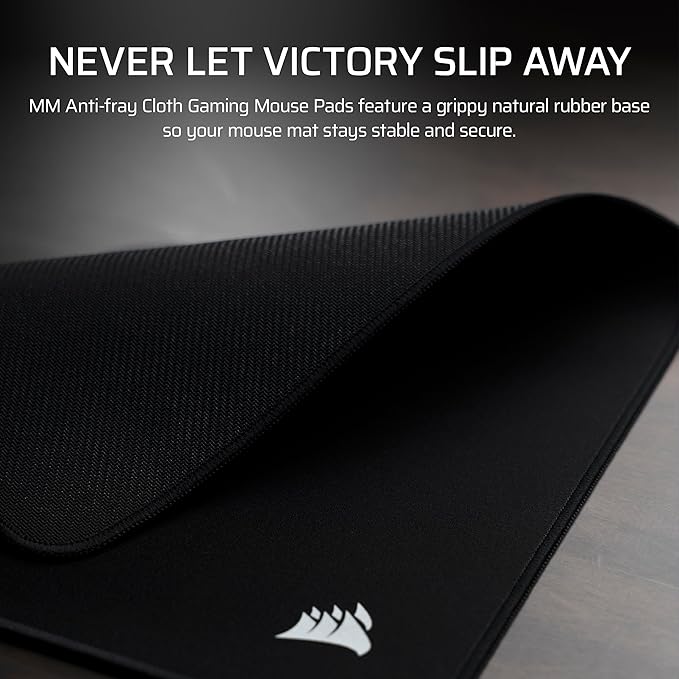Corsair MM Anti-Fray Cloth Gaming Mouse Pad – Black | XXXL (1220 x 590mm), Precision Micro-Woven Surface, Non-Slip Natural Rubber Base, Stitched Edges - Image 4