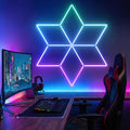 RGB Hexagon Lights - Music Sync Mode Hexagon Lights with App & Remote Control, RGB Light for Gaming Room, Workshop, Gym, Club, Bar, Parties Decoration by Gneng