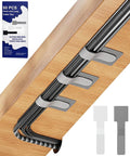 80PCS Hook and Loop Cable Ties, Under Desk Cable Management, Adhesive Cable Straps, Cord Management Hider Idea, Cord Organizer for Desk, Computer Accessories, Home Office Organization, White+Gray by BTPIEL