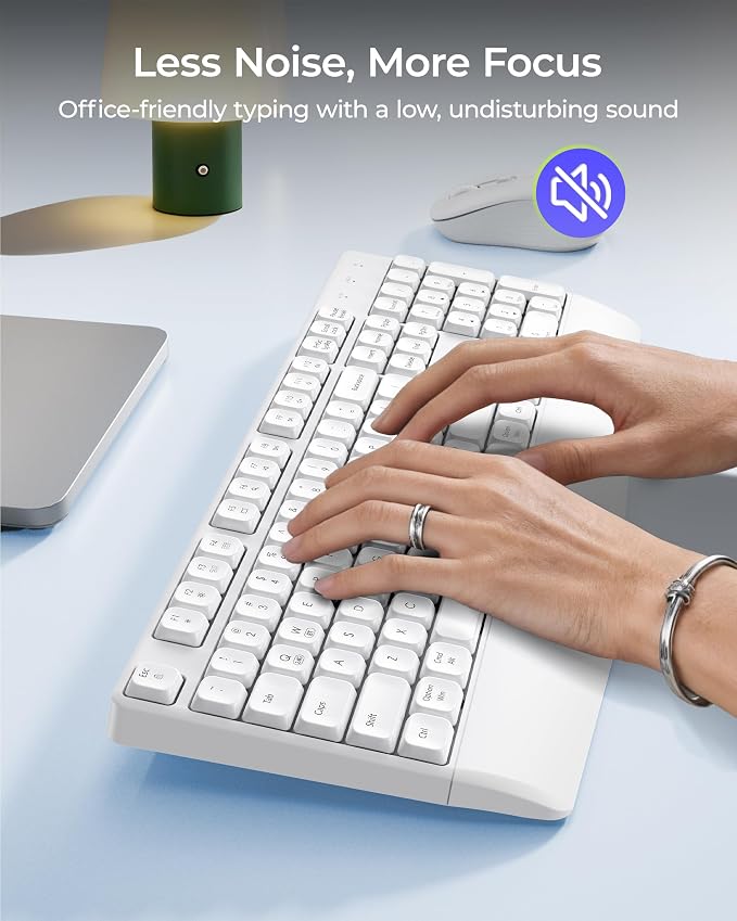 seenda COE200 Wireless Bluetooth Keyboard and Mouse Combo with Wrist Rest - Image 3