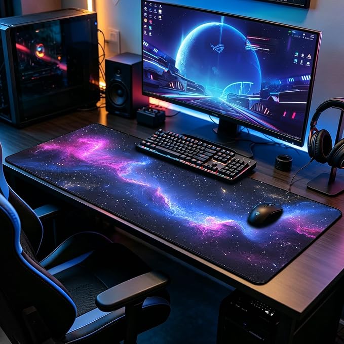 Mouse Pad Gaming - Desk Mat for Keyboard and Mouse - Large Mouse Pads for Desk, Gaming Mousepad with Non-Slip Base, Desks Pad (31.5" X 11.8") for Game, Office and Home - Image 5