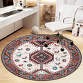 Office Chair Mat for Hardwood Floor, Vintage Computer Gaming Rolling Low Pile Carpet Floor Chair Mat, Anti-Slip Backing Round Desk Rug Floor Mat for Home by Heavyoff